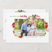 Holly Jolly Cartes photos de vacances (Devant / Derrière)