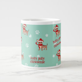 holly jolly Chiweenie Extra Grote Beker