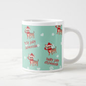 holly jolly Chiweenie Extra Grote Beker (Rechts)