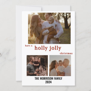 Holly Jolly Christmas Chic Gold Confetti kaart