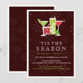 Holly Jolly Christmas Cocktail Party Invitation (Devant / Derrière)