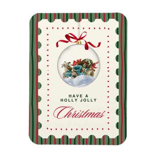 Holly Jolly Christmas Magnet (Vertical)