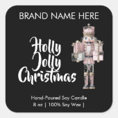 Holly Jolly Christmas | Modern Candle Labels (Voorkant)