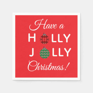 Holly Jolly Christmas napkin Servet