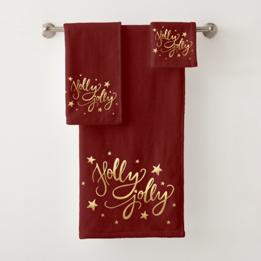 Holly Jolly | Élégant script de faux or (En situation)