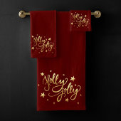 Holly Jolly | Élégant script de faux or