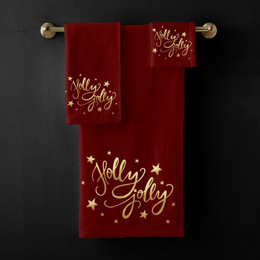 Holly Jolly | Élégant script de faux or