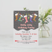 Holly Jolly Fête de Noël Invitation (Debout devant)