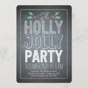 Holly Jolly Fête Invitation