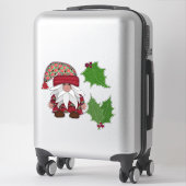 Holly Jolly Gnomie | Kerstmis Sticker (Koffer)