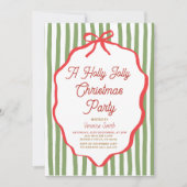 Holly Jolly Holiday Christmas Party Invitation (Devant)