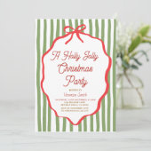 Holly Jolly Holiday Christmas Party Invitation (Debout devant)