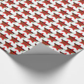 Holly Jolly Jammer, Roller Derby Skating Kerstmis Cadeaupapier (Hoek)