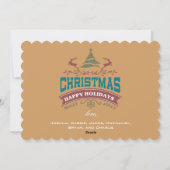 Holly Jolly Joy Carte photo de Noël (Dos)