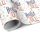 Holly Jolly - Kerst Schattige Cadeaupapier (Rol Hoek)