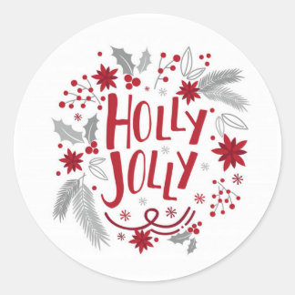 Holly Jolly  Kerst stickers