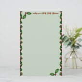 Holly Jolly-kerstfeestartikelen Briefpapier (Staand voorkant)