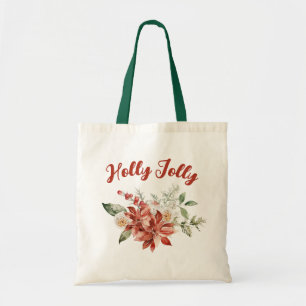 Holly Jolly Kerstfeestdag Eco Grocery Shopping Tote Bag