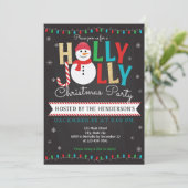 Holly Jolly-kerstfeestdag Kaart (Staand voorkant)