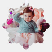 Holly Jolly Kerstfeestdag Ornament Kaart (Achterkant)