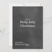 Holly Jolly-kerstfeestkaart Feestdagenkaart (Achterkant)