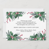 Holly Jolly KerstGreenery 6 Foto Collage Feestdagenkaart (Achterkant)