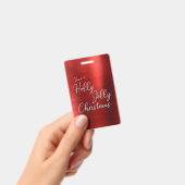 Holly, Jolly Kerstmis Badge (Handheld)