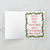 Holly Jolly Kerstmis Feestdagen Kaart (Binnen)