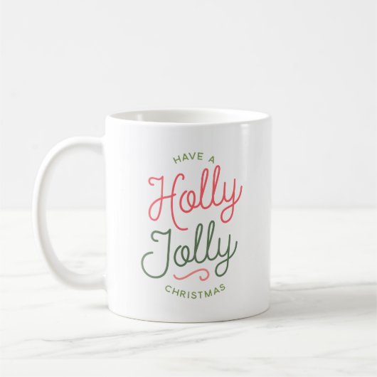 Holly Jolly Kerstmis Koffiemok (Links)