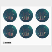 Holly Jolly Kerstmis Ronde Sticker (Vel)