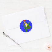 Holly Jolly Kerstmis Ronde Sticker (Envelop)