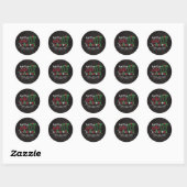 Holly Jolly Kerstmis Rustic Chalkboard Ronde Sticker (Vel)