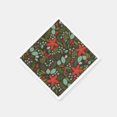 Holly Jolly Kerstmis Winter Patroon Servet (Hoek)