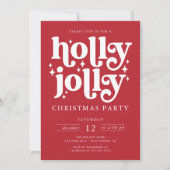 Holly Jolly Kerstparty Kaart (Voorkant)