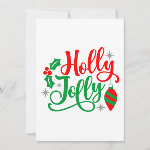Holly Jolly Kerstsong Feestdagenkaart