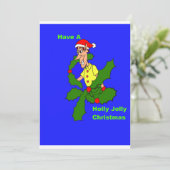 Holly Jolly Kerstuitnodiging Kaart (Staand voorkant)