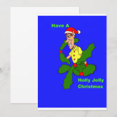 Holly Jolly Kerstuitnodiging Kaart (Voorkant / Achterkant)