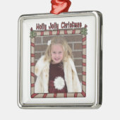 Holly Jolly Kerstversier Metalen Ornament (Links)