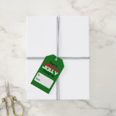 Holly Jolly Label met kerstcadeaus Cadeaulabel (Met Touw)