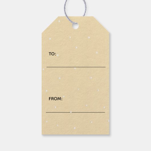 Holly Jolly Little Schattige Sinaasappel Fox Hunte Cadeaulabel (Achterkant)