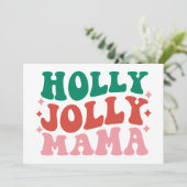 Holly Jolly Mama - Leuk Kerstontwerp Kaart (Staand voorkant)