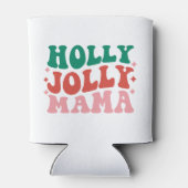 Holly Jolly Mama - Leuk vakantieontwerp Blikjeskoeler (Achterkant)