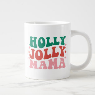 Holly Jolly Mama - Leuk vakantieontwerp Extra Grote Beker