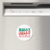 Holly Jolly Mama - Leuk vakantieontwerp Magneet (Insitu (Vaatwasser))