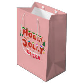 Holly Jolly Medium Cadeauzakje (Achterkant Gekanteld)