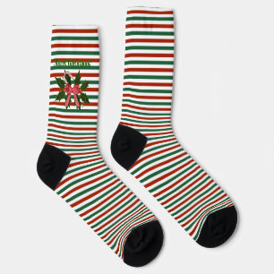 Holly Jolly Merry KerstStriped Elf Socks Sokken