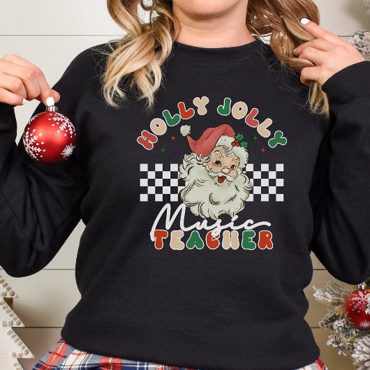 Holly Jolly Music Docent Kerstmis T-shirt