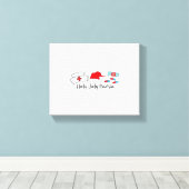 Holly Jolly Nurse, Halloween Classic T-shirt Canvas Afdruk (Insitu (Houten vloer))