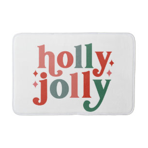 Holly Jolly - Retro Vakantietypografie Badmat