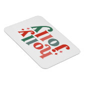 Holly Jolly - Retro Vakantietypografie Magneet (Rechterzijde)
